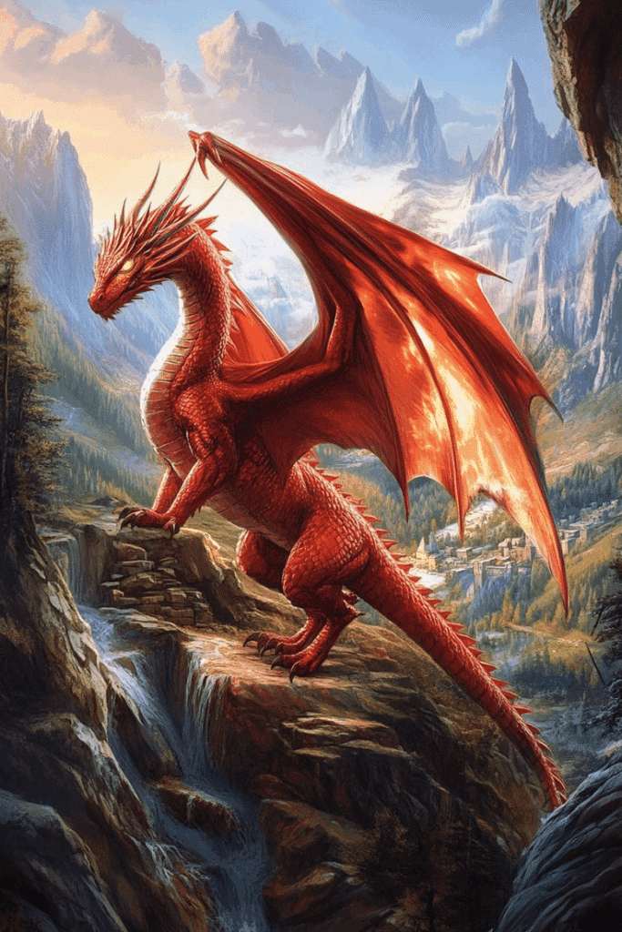 red dragon digital artwork