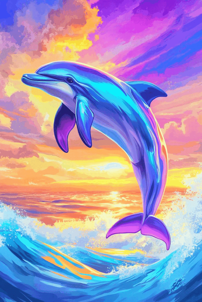 dolphin symbolism vector illustration