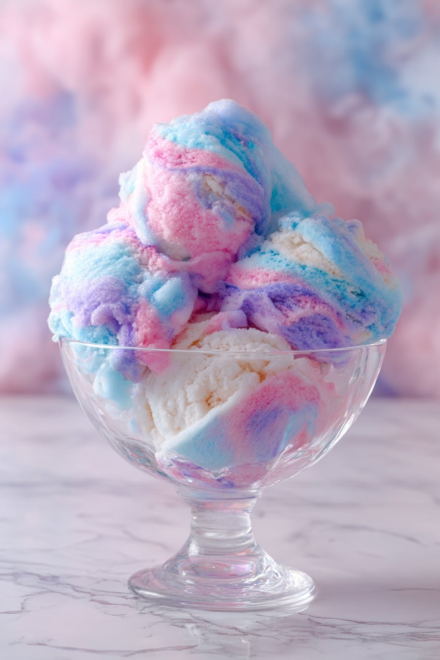 Homemade Cotton Candy Ice Cream - Sarai Chinwag