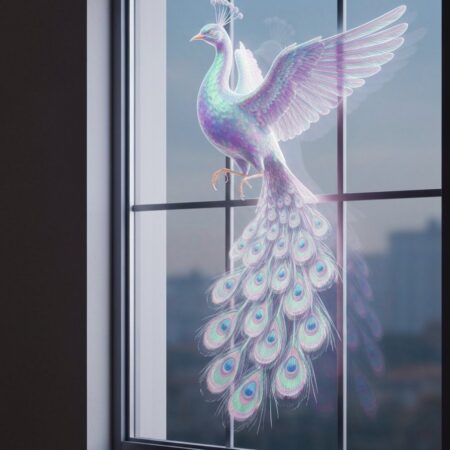 A bird near a window representing spiritual omens and messages