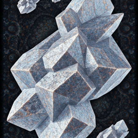 Salt crystals mixing with ice creating freezing point depression