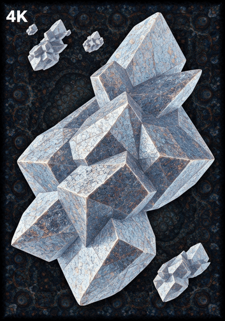 Salt crystals mixing with ice creating freezing point depression