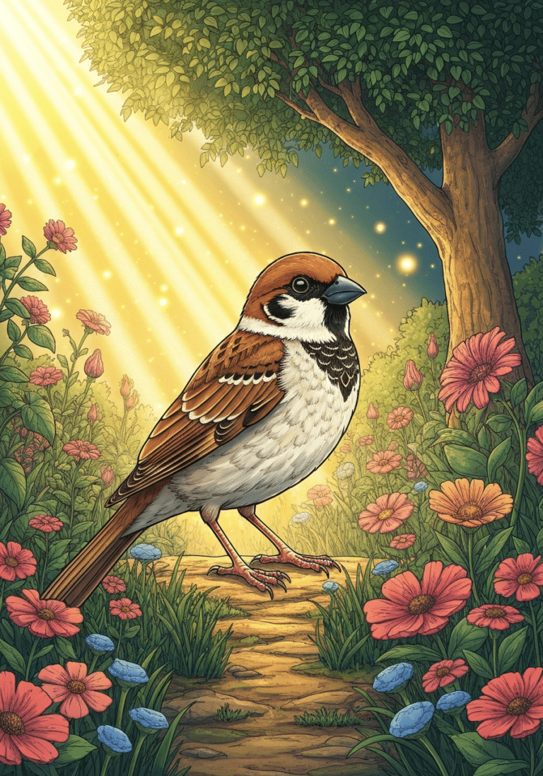 Sparrow bird symbolizing humility, community, and spiritual resilience