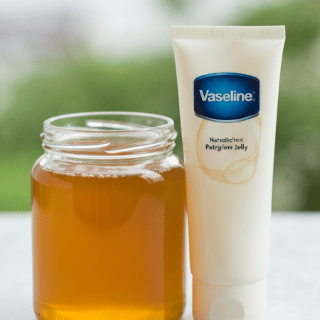 Honey and vaseline mixture for natural skincare