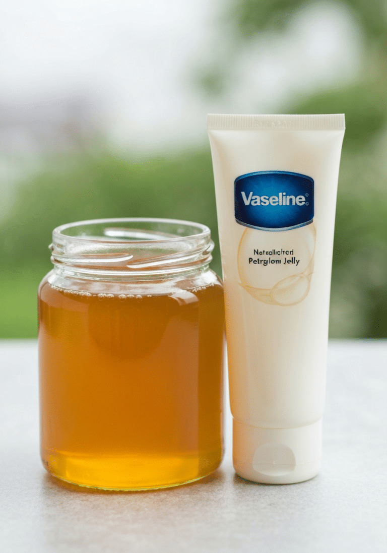 Honey and vaseline mixture for natural skincare